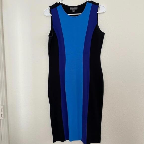 Bold Elements Bodycon Dress Black Blue Size Small - Picture 1 of 5
